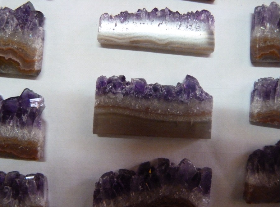 Stones from Uruguay - Amethyst Retangular Slices with 40mm