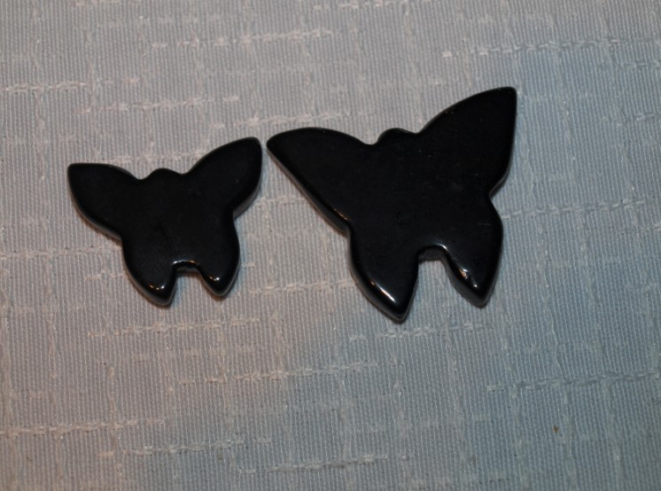 Stones from Uruguay - Black Obsidian Butterfly