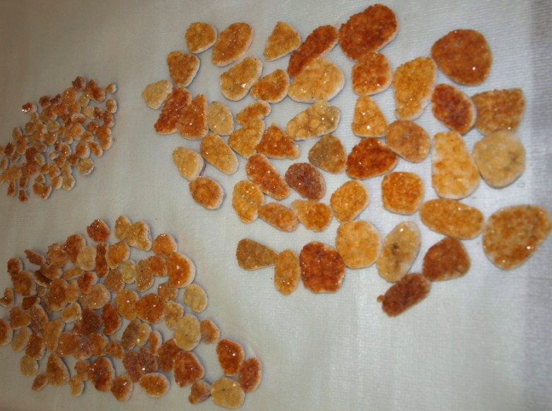 Stones from Uruguay - Citrine Druzy for Jewelries