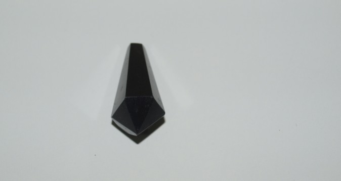 Stones from Uruguay - Black Obsidian Teardrop Polished Point, 6 Facets