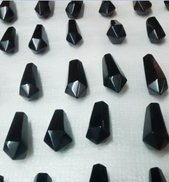 Stones from Uruguay - Teardrop Polished Points of Black Obsidian 