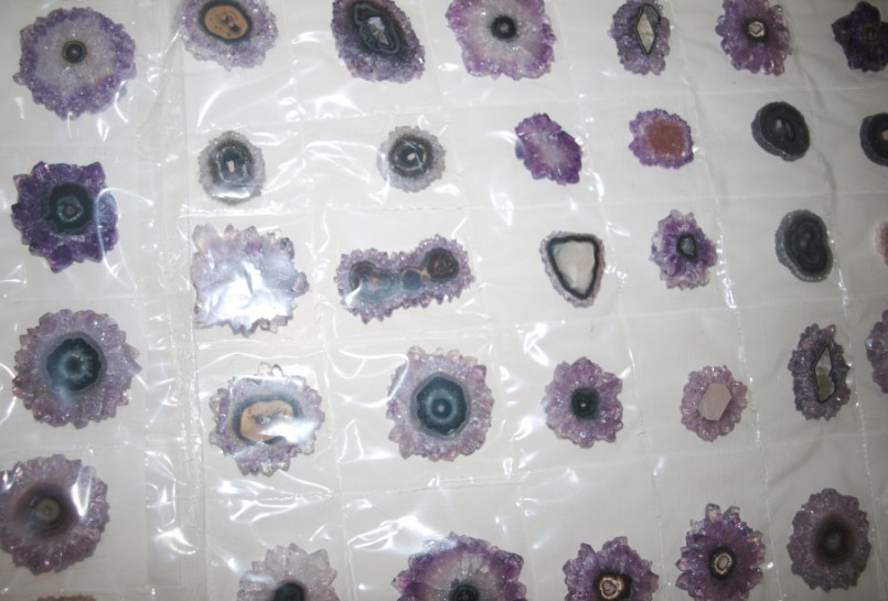 Stones from Uruguay - Amethyst Stalactite Slice from 26mm to 50mm (quality A)